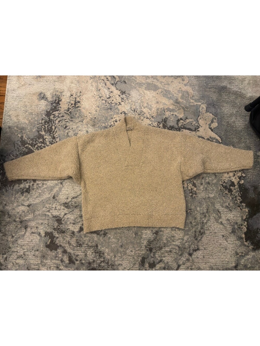 Fear Of God Boucle Wool Mohair V Neck Sweater Size Small